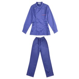 Online order for men's and women's long-sleeved nurse suits Personally designed waist belt adjustment buttons Small business collar blue nurse suit SKU043 Online order for men's and women's long-sleeved nurse suits Personally designed waist belt adjustment buttons Small business collar blue nurse suit SKU043